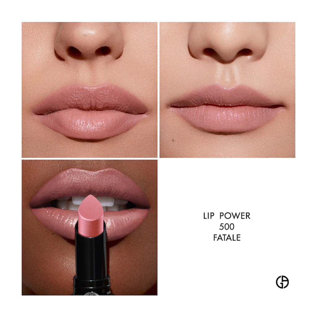 ARMANI BEAUTY - LIP POWER LONG LASTING SATIN LIPSTICK (SOFT NEUTRAL PINK) - MyVaniteeCase