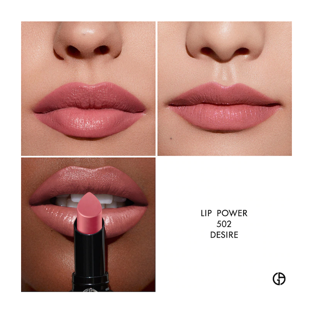 ARMANI BEAUTY - LIP POWER LONG LASTING SATIN LIPSTICK (MEDIUM COOL PINK) - MyVaniteeCase