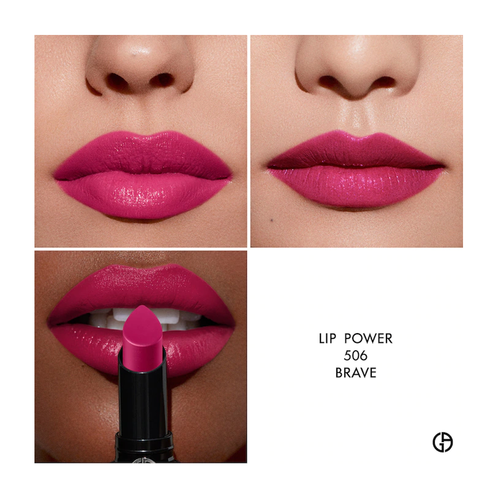 ARMANI BEAUTY - LIP POWER LONG LASTING SATIN LIPSTICK (FUSCHINA PINK) - MyVaniteeCase