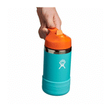 HYDRO FLASK - 12 OZ KIDS WIDE MOUTH STRAW CAP AND BOOT-SEASPRAY