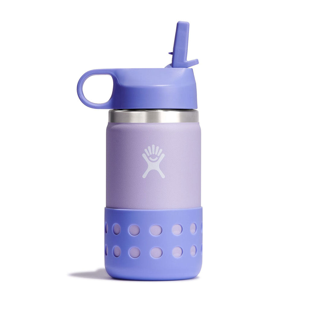 HYDRO FLASK – 12 Oz KIDS WIDE MOUTH STRAW LID & BOOT-WISTERIA