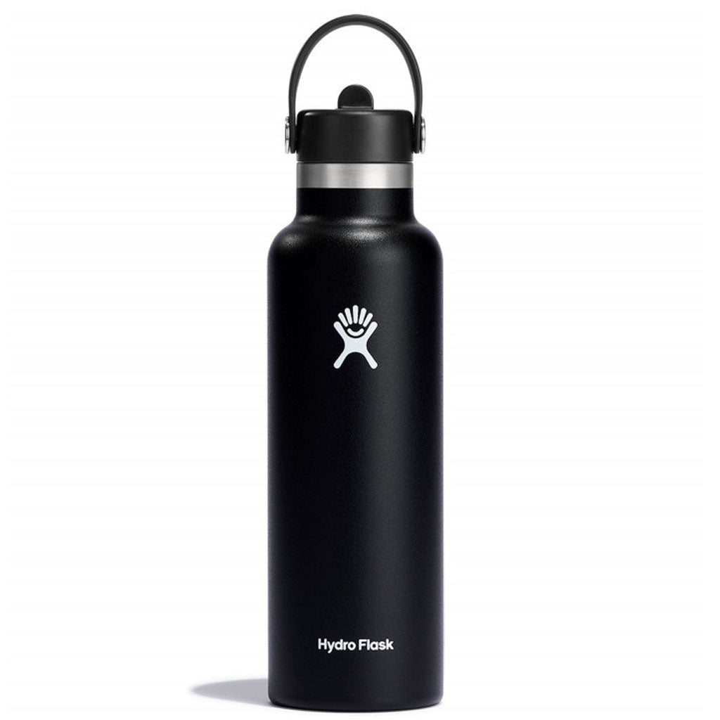 HYDRO FLASK - 21 OZ STANDARD FLEX STRAW CAP-BLACK