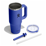 HYDRO FLASK - 24 OZ TRAVEL TUMBLER CLEAR LID-CAPRI BLUE