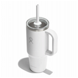 HYDRO FLASK - 24 OZ TRAVEL TUMBLER CLEAR LID-WHITE
