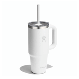 HYDRO FLASK - 24 OZ TRAVEL TUMBLER CLEAR LID-WHITE