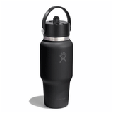 HYDRO FLASK - 24 OZ WIDE FLEX STRAW TRAVEL BOTTLE-BLACK