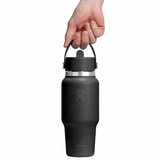 HYDRO FLASK - 24 OZ WIDE FLEX STRAW TRAVEL BOTTLE-BLACK