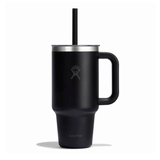 HYDRO FLASK - 32 OZ TRAVEL TUMBLER CLEAR LID-BLACK