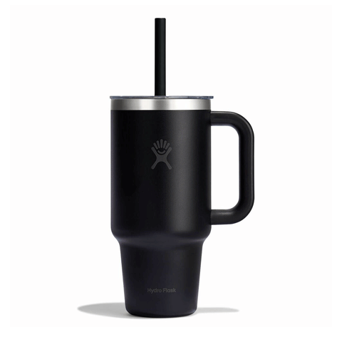 HYDRO FLASK - 32 OZ TRAVEL TUMBLER CLEAR LID-BLACK