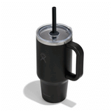 HYDRO FLASK - 32 OZ TRAVEL TUMBLER CLEAR LID-BLACK