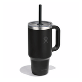 HYDRO FLASK - 32 OZ TRAVEL TUMBLER CLEAR LID-BLACK
