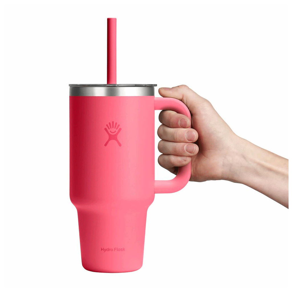 HYDRO FLASK - 24 OZ TRAVEL TUMBLER CLEAR LID-POPSTAR PINK