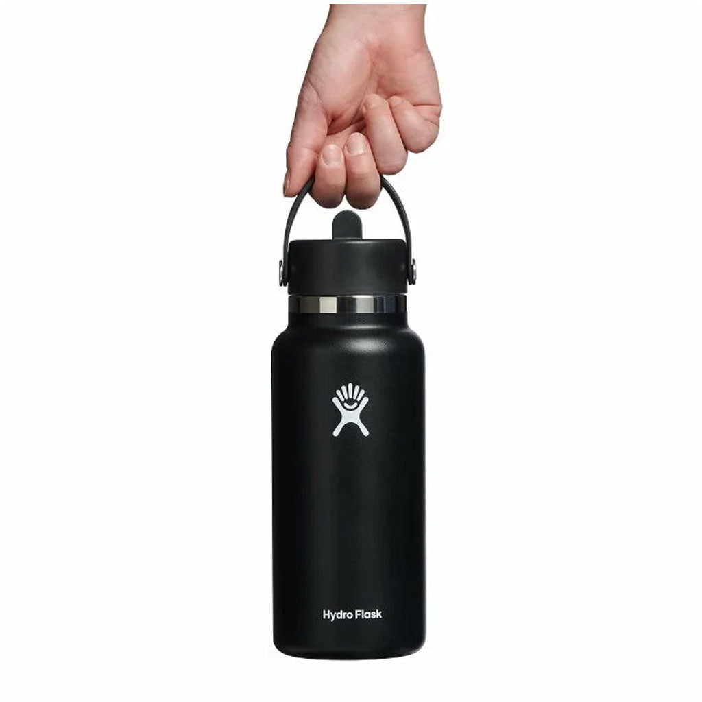 HYDRO FLASK - 32 OZ WIDE FLEX STRAW CAP-BLACK