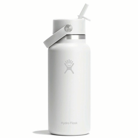HYDRO FLASK - 32 OZ WIDE FLEX STRAW CAP-WHITE