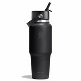 HYDRO FLASK - 32 OZ WIDE FLEX STRAW TRAVEL BOTTLE-BLACK
