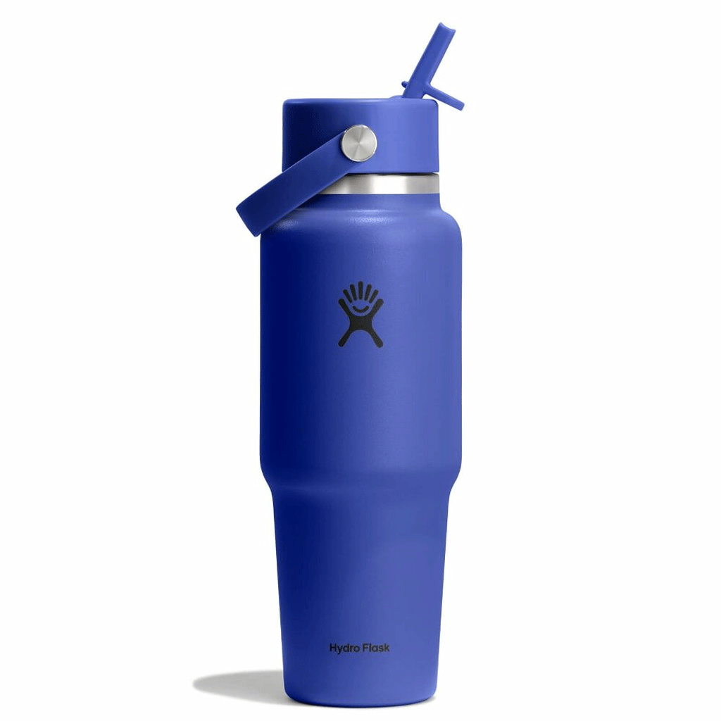 HYDRO FLASK - 32 OZ WIDE FLEX STRAW TRAVEL BOTTLE-CAPRI BLUE