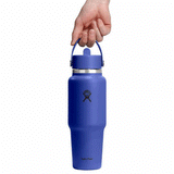 HYDRO FLASK - 32 OZ WIDE FLEX STRAW TRAVEL BOTTLE-CAPRI BLUE