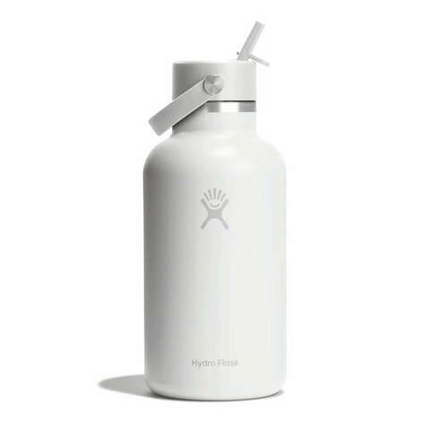 HYDRO FLASK - 64 OZ WIDE FLEX CAP-WHITE