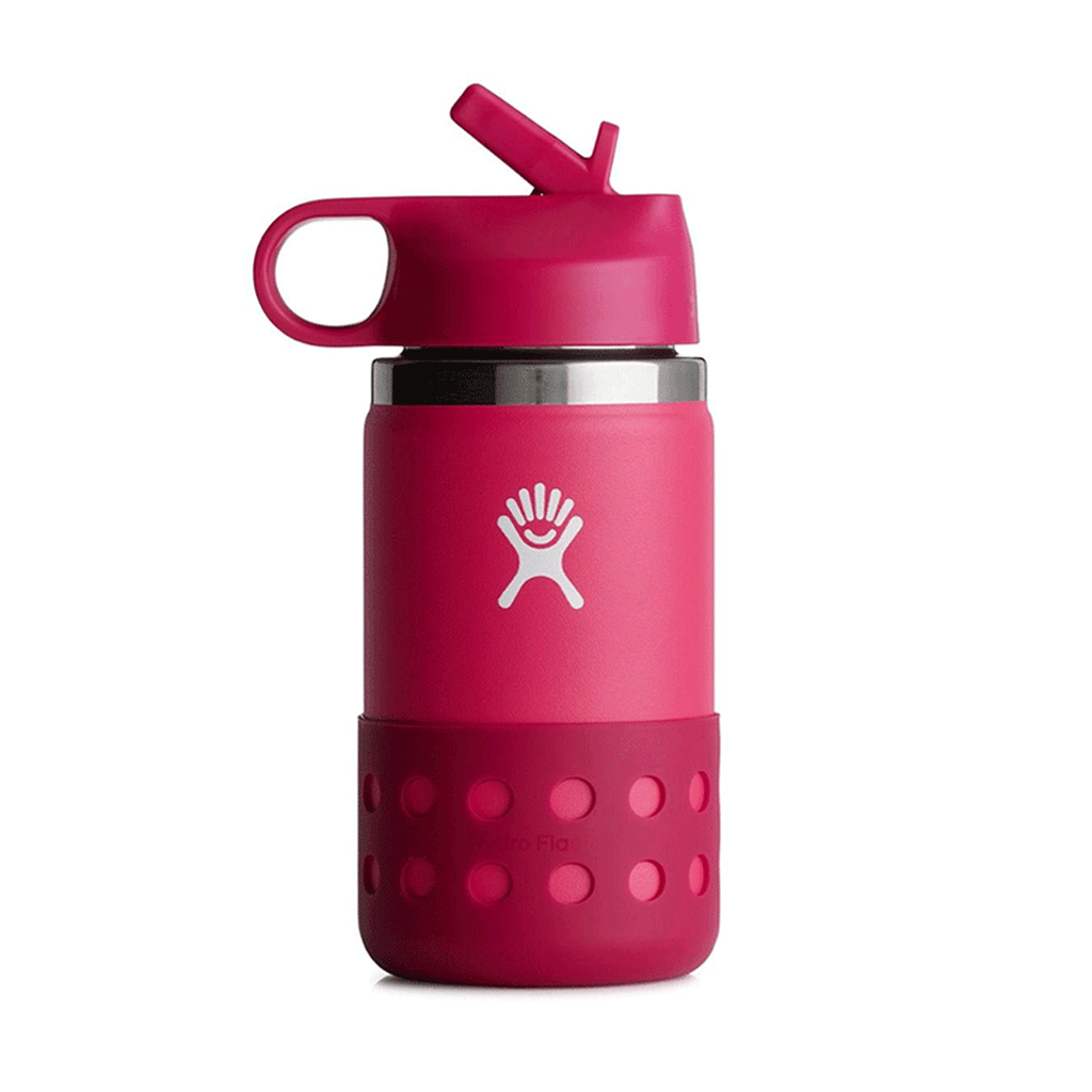 HYDRO FLASK – 12 Oz KIDS WIDE MOUTH STRAW LID AND BOOT-PEONY