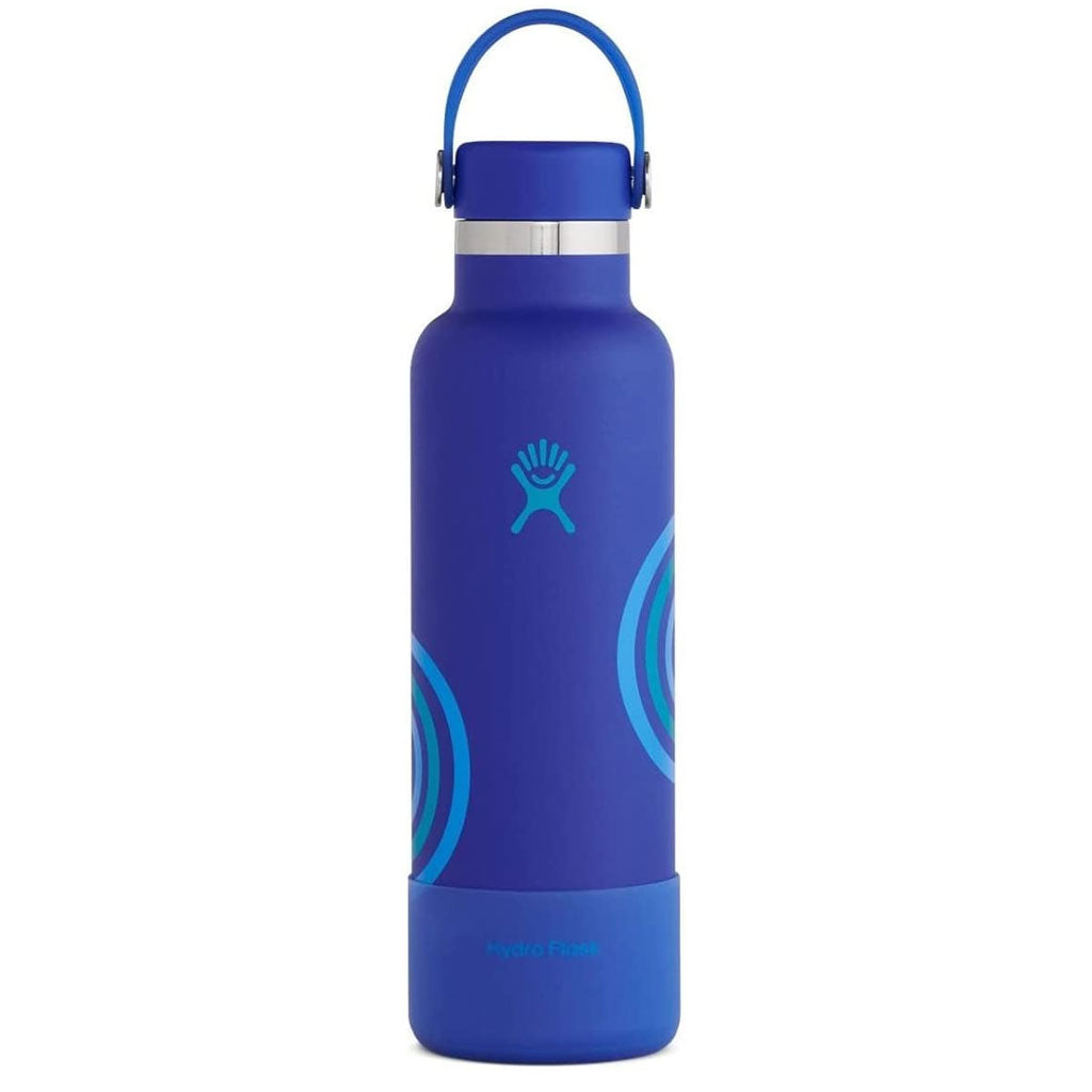 HYDRO FLASK – 21 OZ STANDARD MOUTH WITH FLEX CAP & BOOT-WAVE