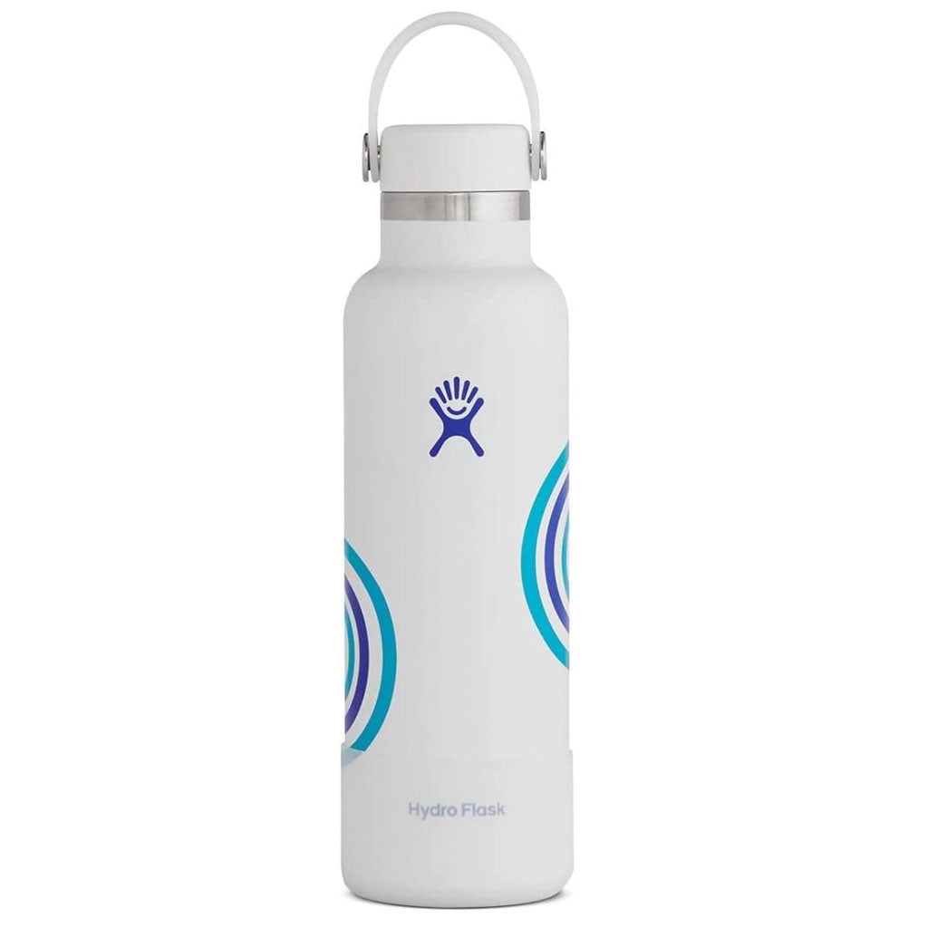 HYDRO FLASK – 21 OZ STANDARD MOUTH WITH FLEX CAP & BOOT- WHITECAP
