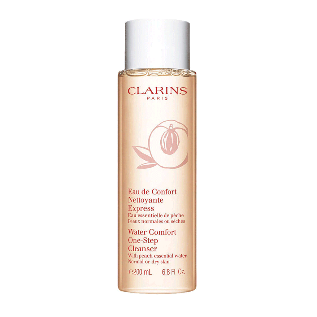 CLARINS - WATER COMFORT ONE STEP CLEANSER WITH PEACH NORMAL TO DRY SKIN (200 ML) - MyVaniteeCase